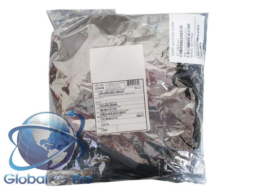NEW SEALED GENUINE CISCO QSFP-4SFP10G-CU5M - 4xSFP10G Passive